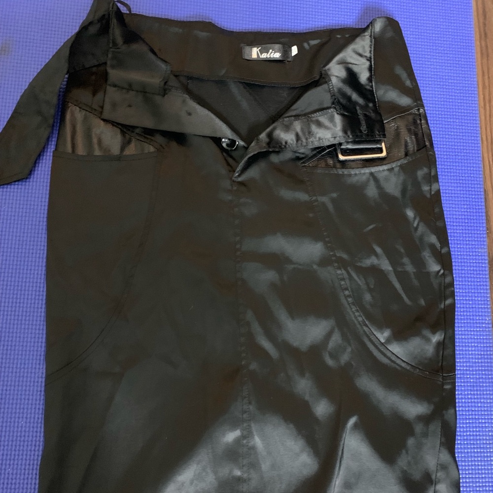 Never worn silk and leather skirt